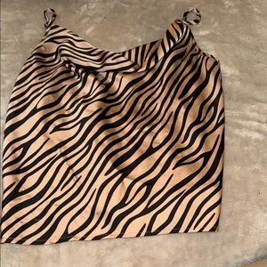 Simple Tan and Black Zebra Camisole